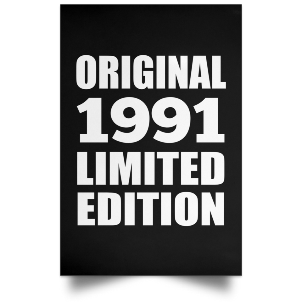 33rd Birthday Original 1991 Limited Edition - Poster Portrait