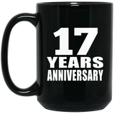 17th Anniversary 17 Years - 15 Oz Coffee Mug Black