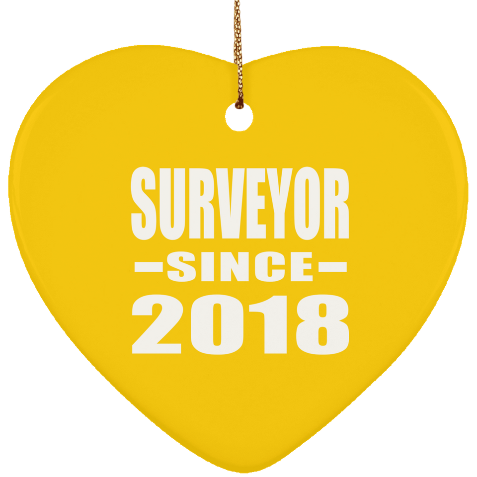 Surveyor Since 2018 - Heart Ornament