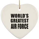 World's Greatest Air Force - Heart Ornament