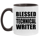 Blessed Technical Writer - 11oz Accent Mug Black