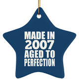 17th Birthday Made In 2007 Aged to Perfection - Star Ornament
