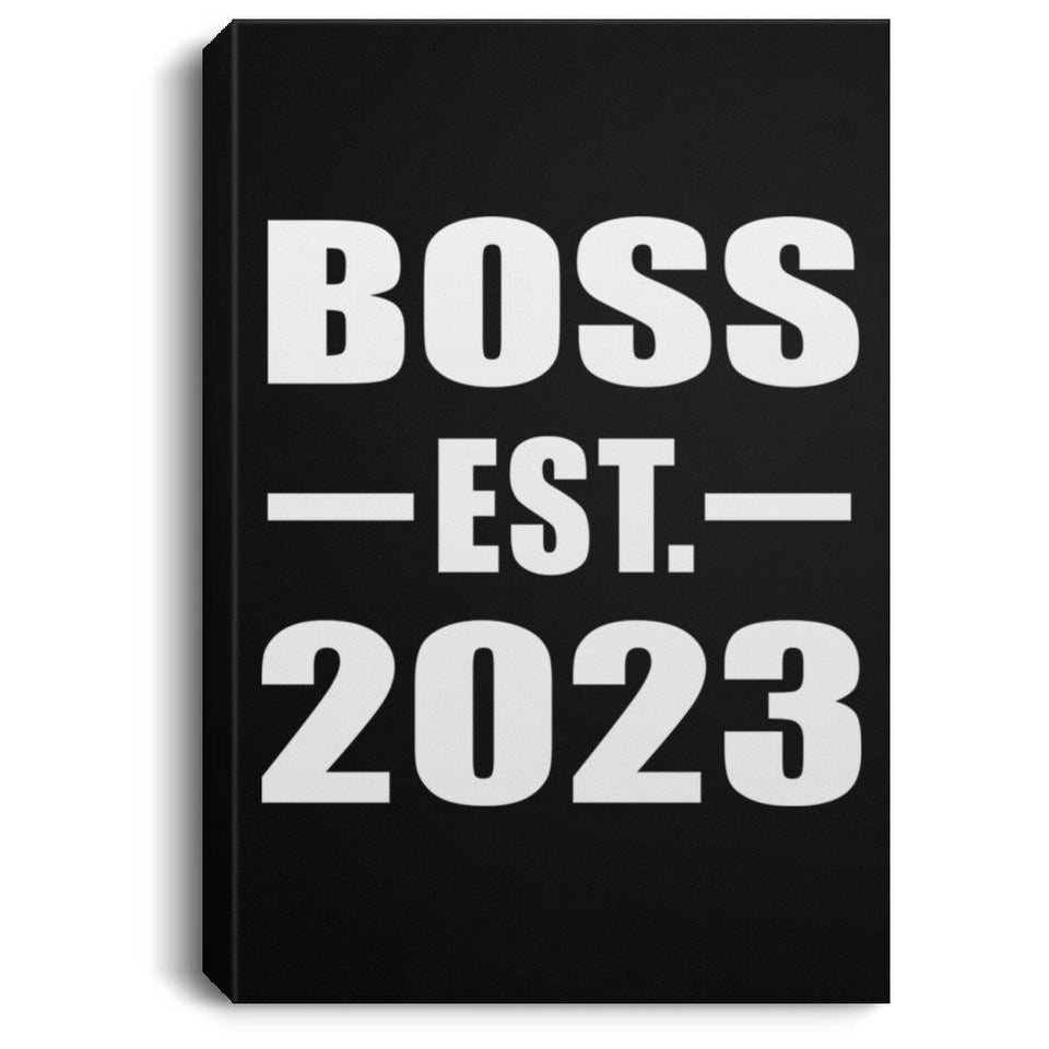 Boss Established EST. 2023 - Canvas Portrait