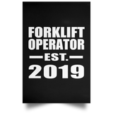 Forklift Operator Established EST. 2019 - Poster Portrait