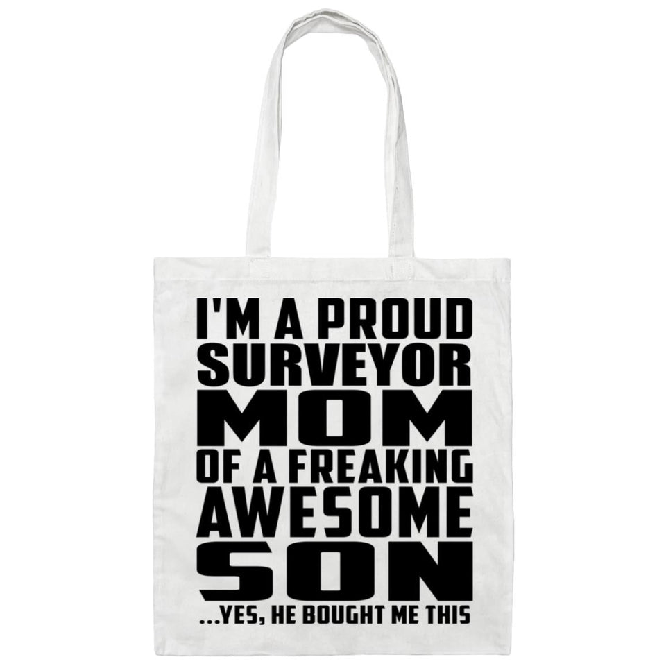 Proud Surveyor Mom Of Awesome Son - Tote Bag White