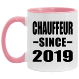 Chauffeur Since 2019 - 11oz Accent Mug Pink