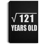 11th Birthday Square Root of 121 Years Old - Canvas Portrait
