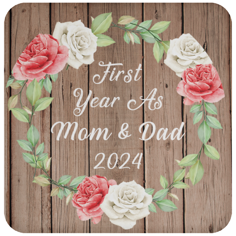 First Year As Mom & Dad 2024 - Drink Coaster B