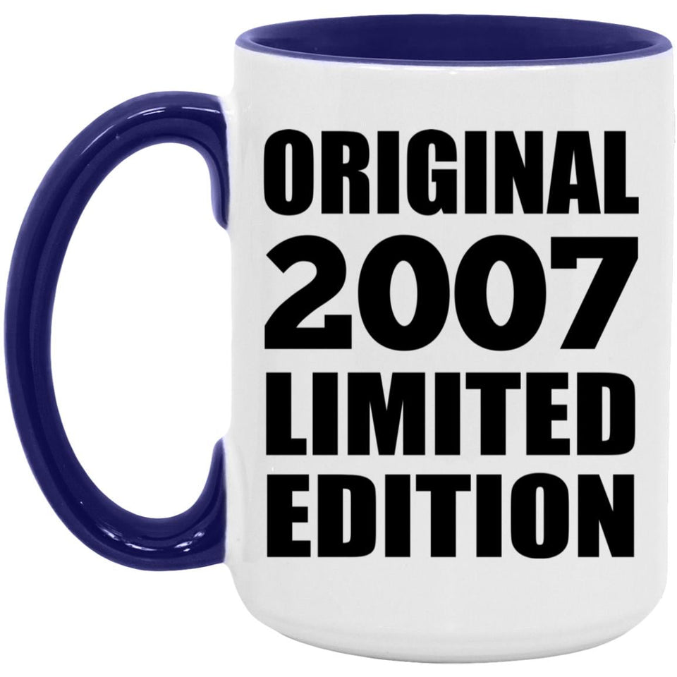 17th Birthday Original 2007 Limited Edition - 15oz Accent Mug Purple