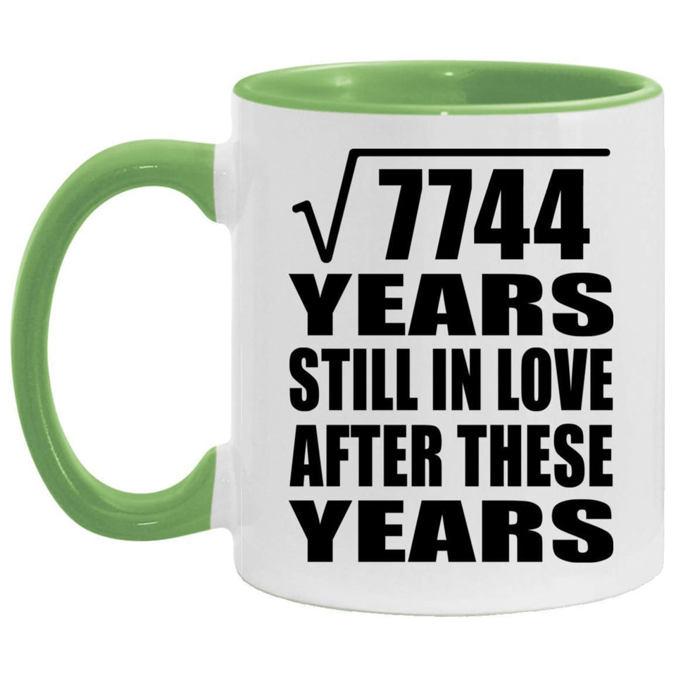88th Anniversary Square Root of 7744 Years Still In Love - 11oz Accent Mug Green
