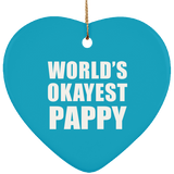 World's Okayest Pappy - Heart Ornament