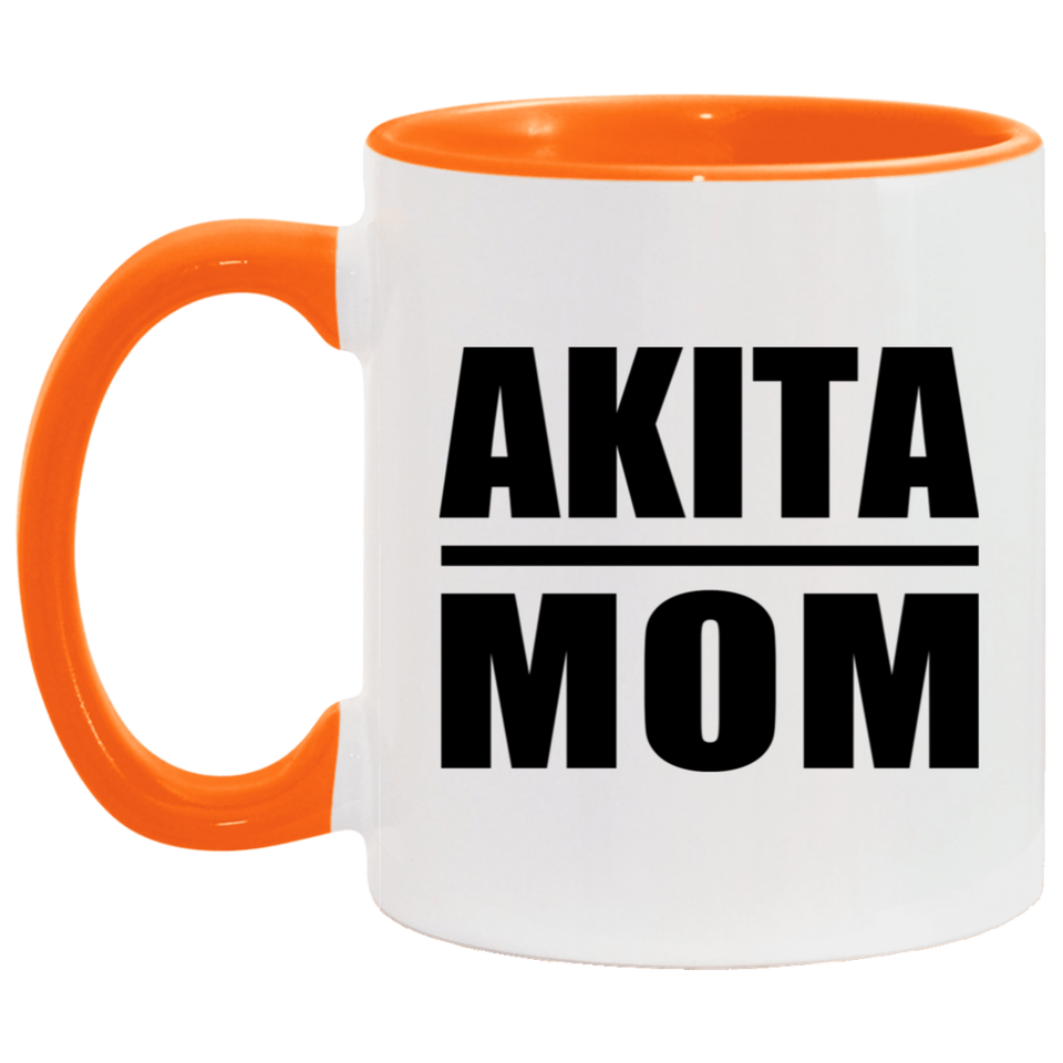Akita Mom - 11oz Accent Mug Orange