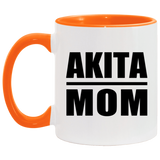 Akita Mom - 11oz Accent Mug Orange