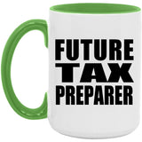 Future Tax Preparer - 15oz Accent Mug Green