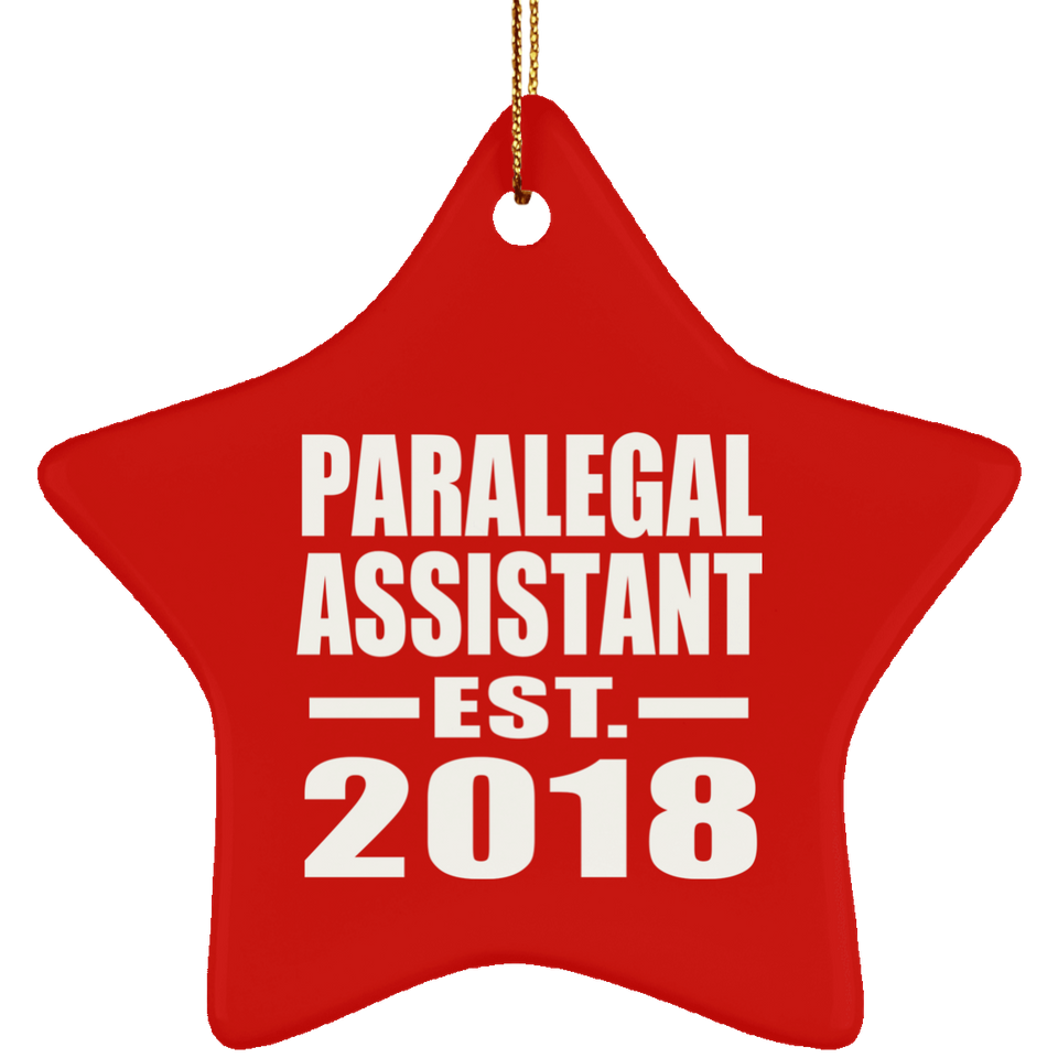Paralegal Assistant Established EST. 2018 - Star Ornament