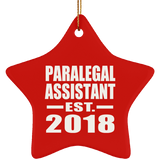 Paralegal Assistant Established EST. 2018 - Star Ornament