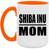 Shiba Inu Mom - 15oz Accent Mug Orange