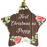 First Christmas As Poppy - Star Ornament A