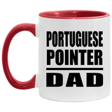 Portuguese Pointer Dad - 11oz Accent Mug Red
