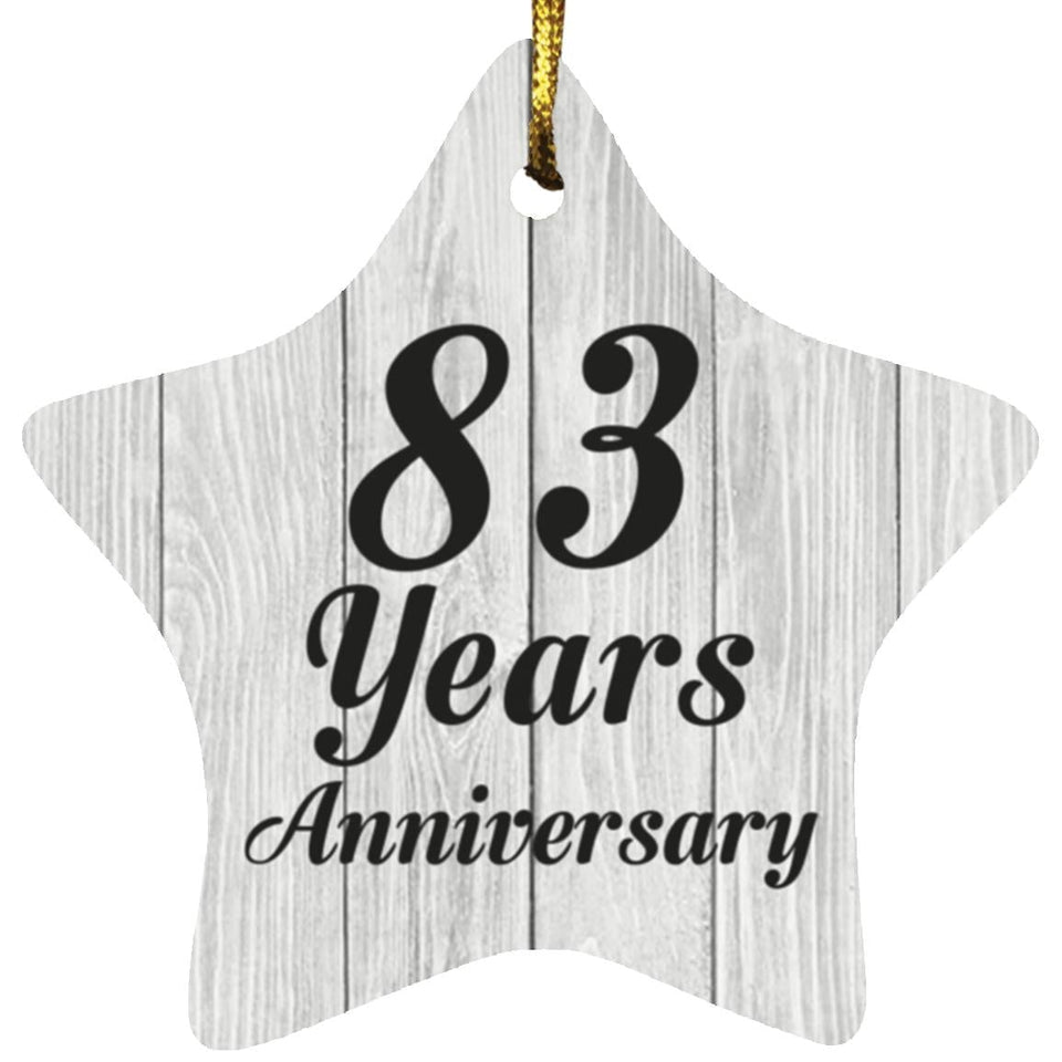 83rd Anniversary 83 Years Anniversary - Star Ornament F