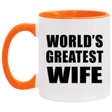 World's Greatest Wife - 11oz Accent Mug Orange
