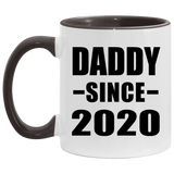 Daddy Since 2020 - 11oz Accent Mug Black