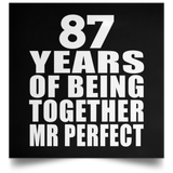 87th Anniversary 87 Years Of Being Mr Perfect - Poster Square