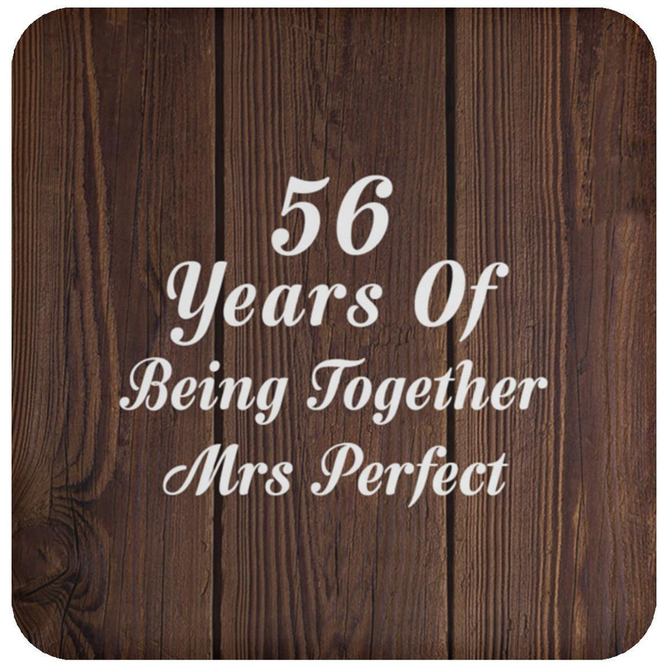 56th Anniversary 56 Years Of Being Mrs Perfect - Drink Coaster D