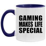 Gaming Makes Life Special - 11oz Accent Mug Purple