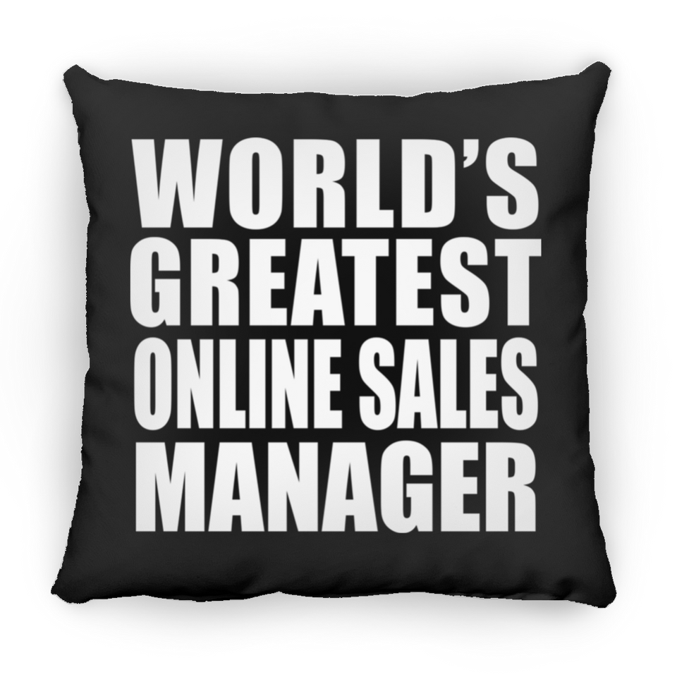 World's Greatest Online Sales Manager - Throw Pillow Black