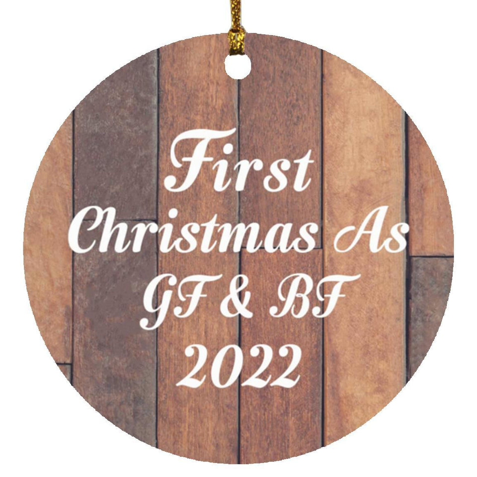 First Christmas As Gf & Bf 2022 - Circle Ornament E