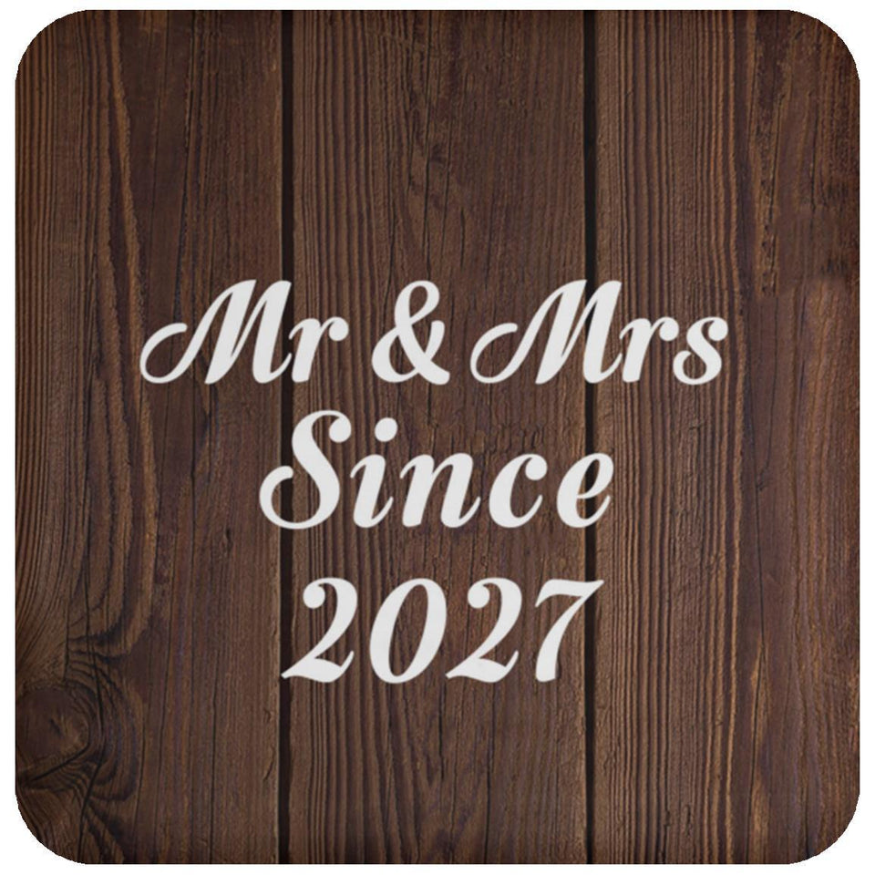 Anniversary Mr & Mrs Since 2027 - Drink Coaster D