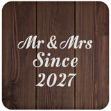 Anniversary Mr & Mrs Since 2027 - Drink Coaster D