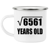 81st Birthday Square Root of 6561 Years Old - 12oz Camping Mug