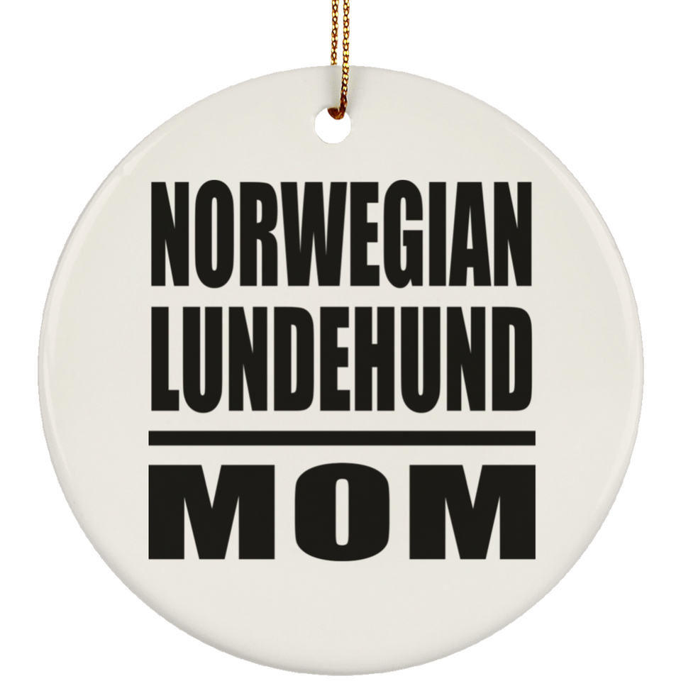 Norwegian Lundehund Mom - Circle Ornament