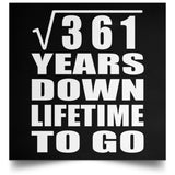 19th Anniversary Square Root of 361 Years Lifetime To Go - Poster Square