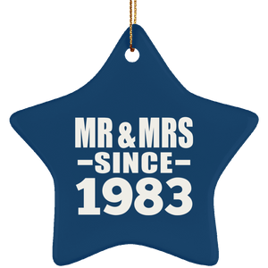 41st Anniversary Mr & Mrs Since 1983 - Star Ornament