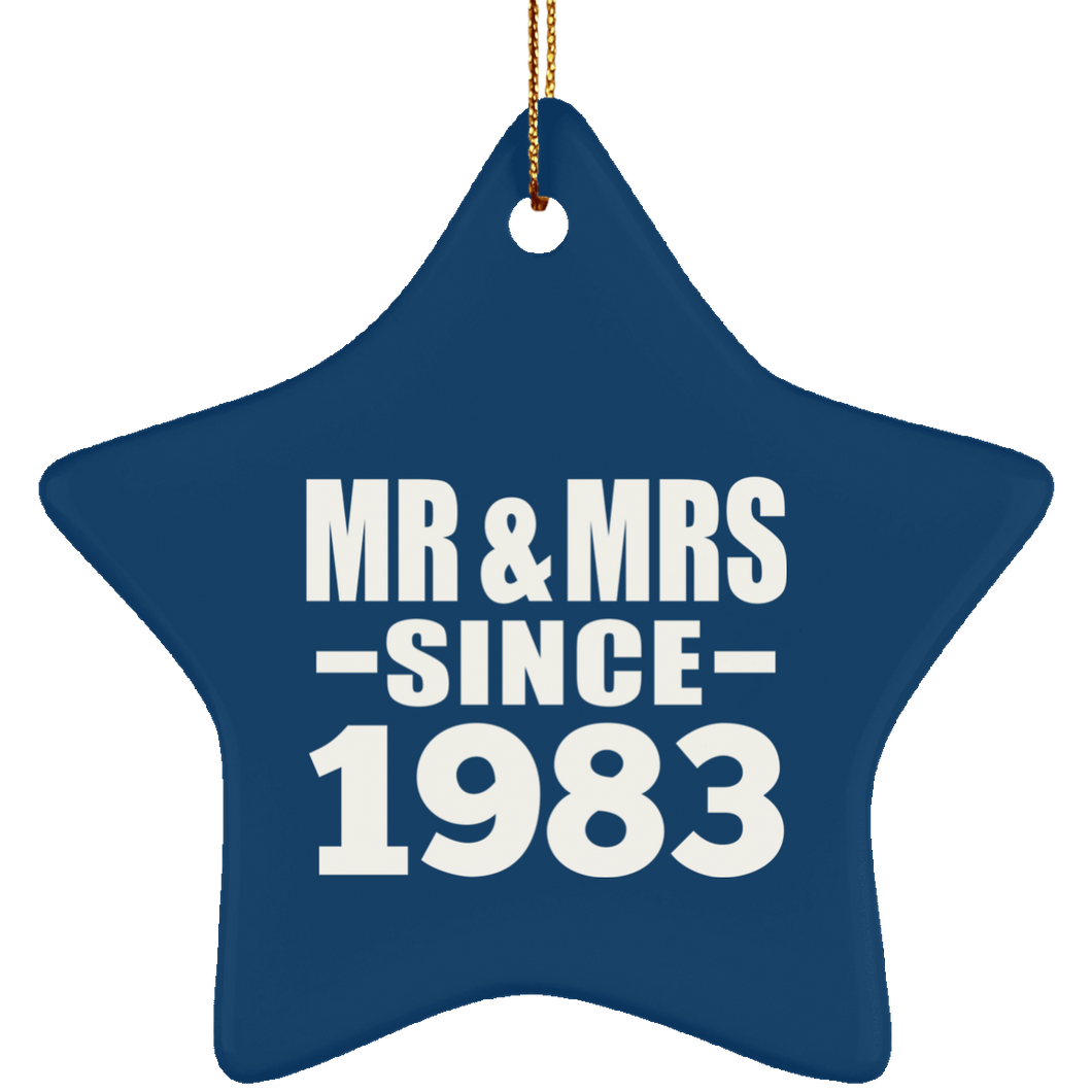 41st Anniversary Mr & Mrs Since 1983 - Star Ornament