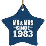 41st Anniversary Mr & Mrs Since 1983 - Star Ornament