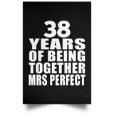 38th Anniversary 38 Years Of Being Mrs Perfect - Poster Portrait