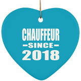Chauffeur Since 2018 - Heart Ornament