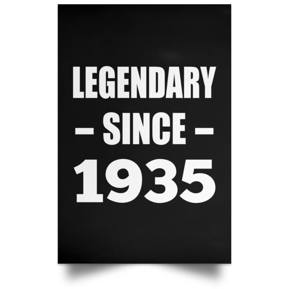 89th Birthday Legendary Since 1935 - Poster Portrait