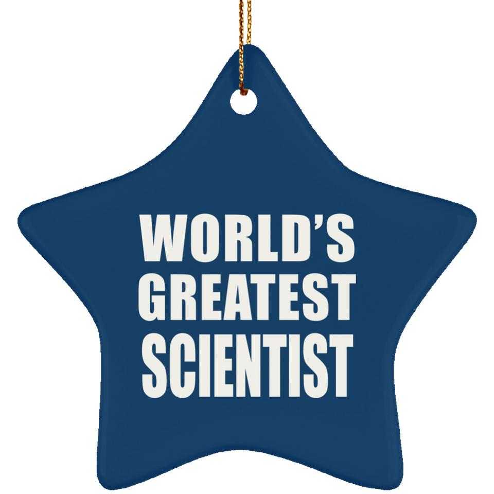 World's Greatest Scientist - Star Ornament