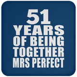 51st Anniversary 51 Years Of Being Mrs Perfect - Drink Coaster