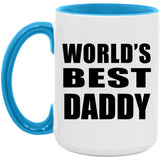 World's Best Daddy - 15oz Accent Mug Blue