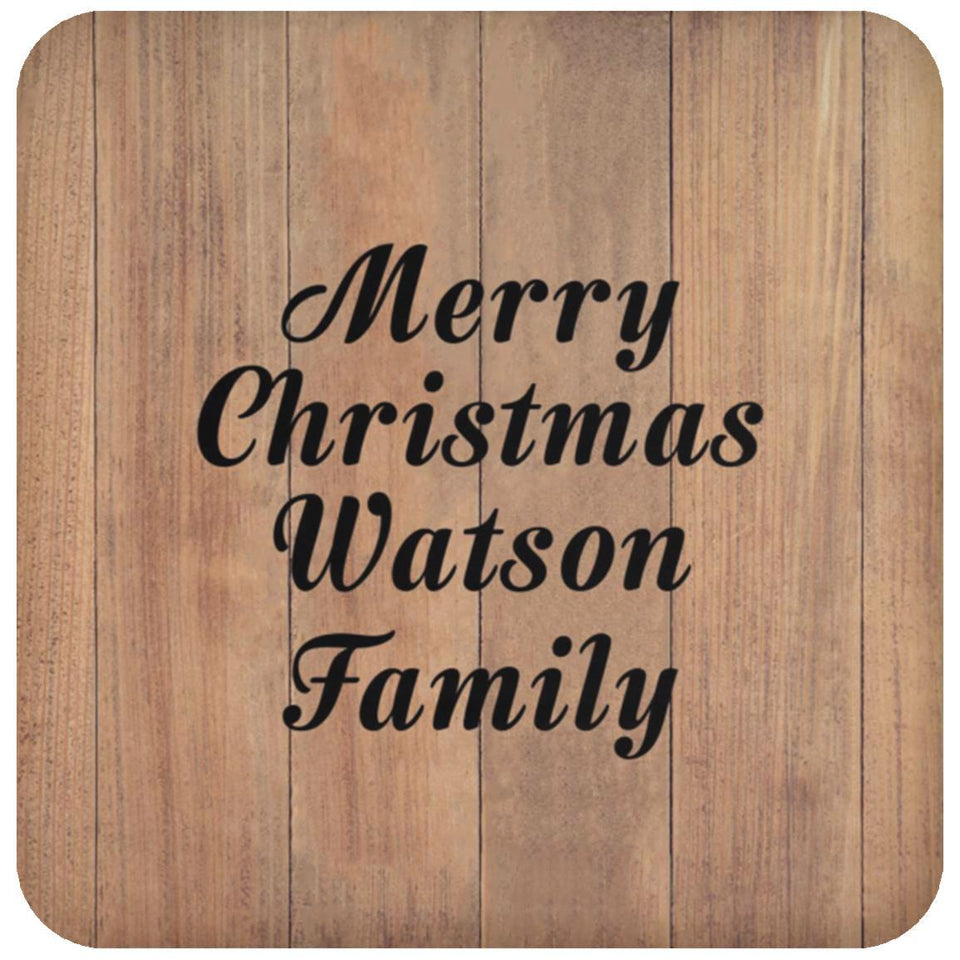 Merry Christmas Watson Family - Drink Coaster C