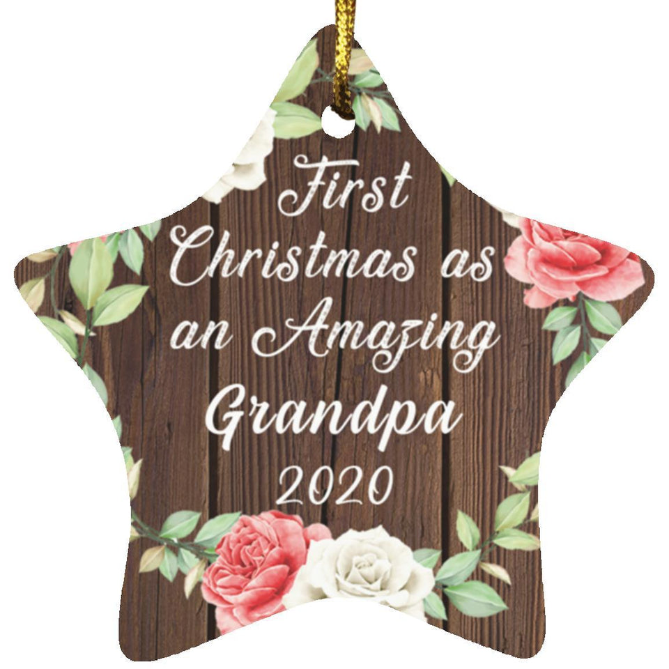 First Christmas As an Amazing Grandpa 2020 - Star Ornament A