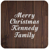 Merry Christmas Kennedy Family - Drink Coaster D