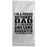Proud Actuary Dad Of Awesome Daughter - Hand Towel