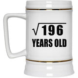 14th Birthday Square Root of 196 Years Old - Beer Stein